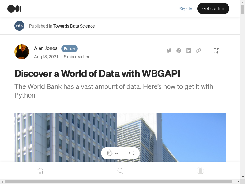 Preview of Accessing World Bank data via API