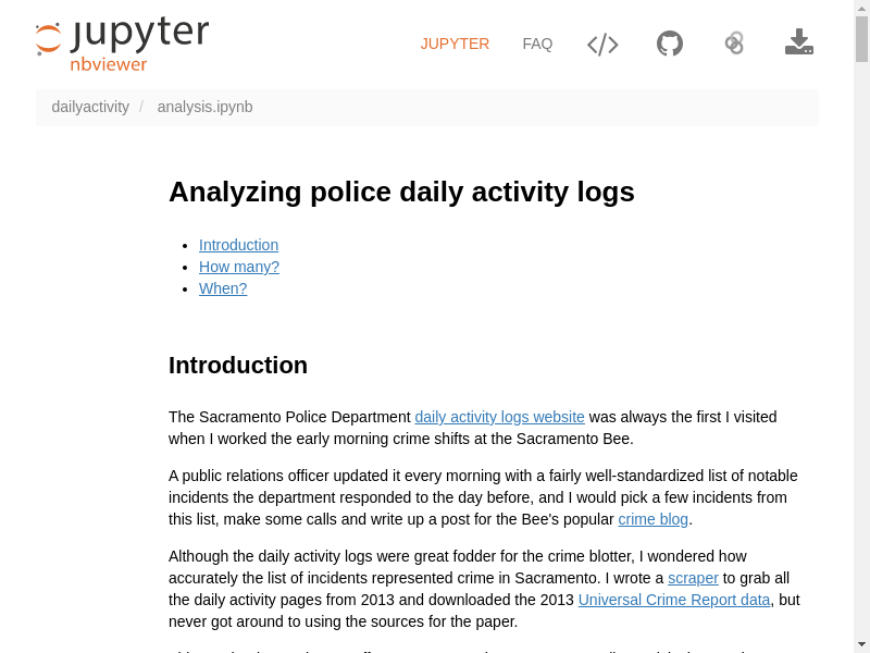 Preview of Analyzing police activity logs