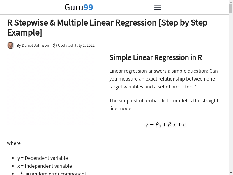 Preview of Multiple linear regression