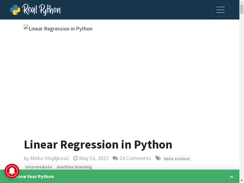 Preview of Linear regression