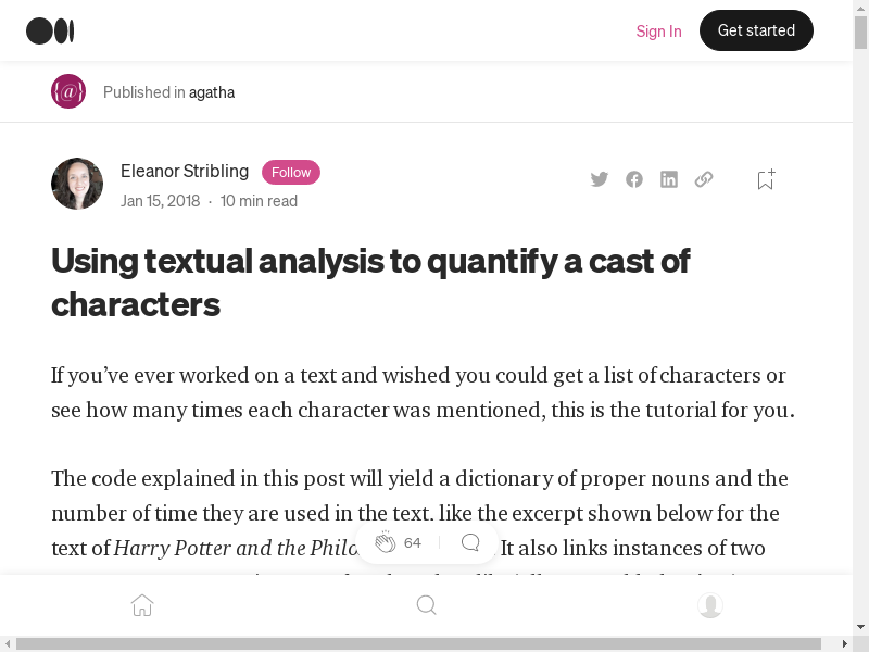 Preview of Using textual analysis to quantify a cast of characters