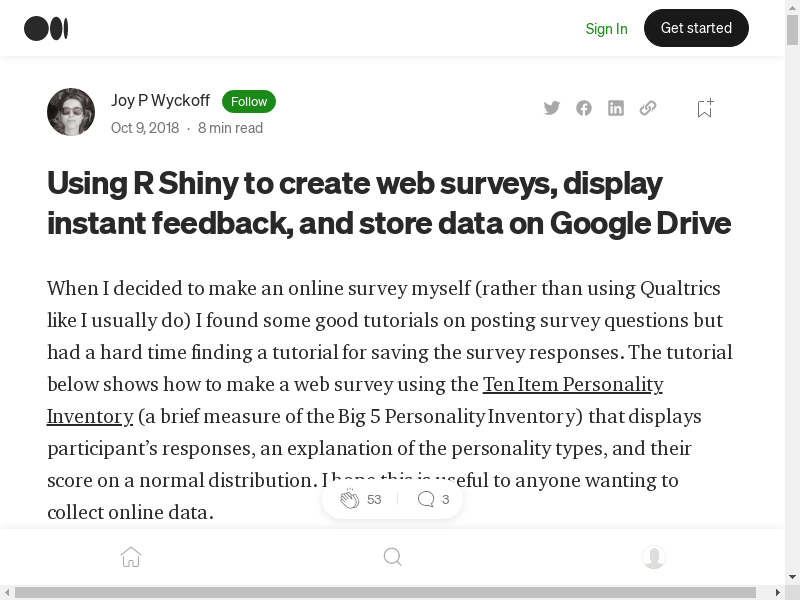 Preview of R Shiny to create web surveys