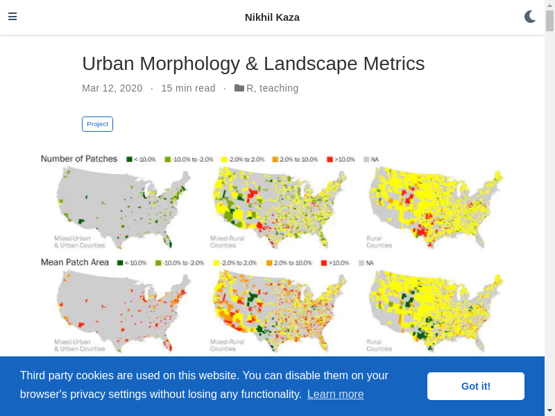 Preview of Urban Morphology & Landscape Metrics