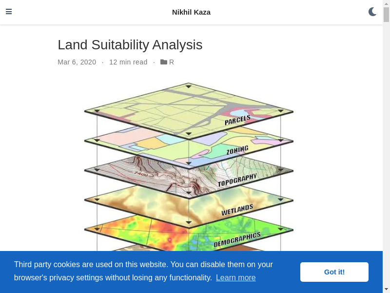 Preview of Land Suitability Analysis