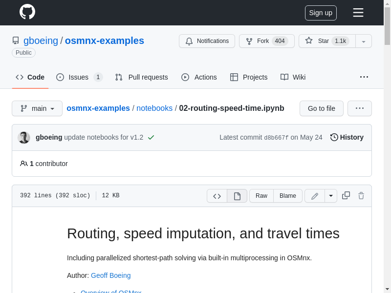 Preview of Routing, speed imputation, and travel times