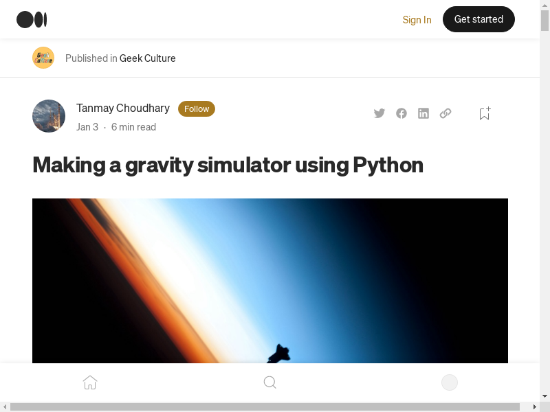 Preview of Making a Gravity Simulator