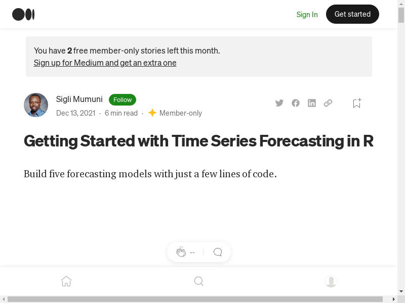 Preview of Time Series Forecasting
