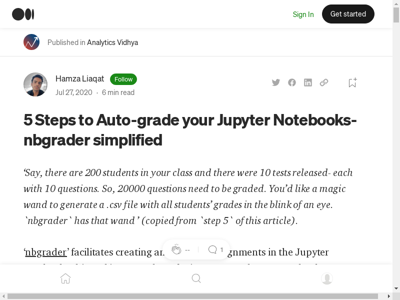 Preview of Auto-grade your Jupyter Notebooks with nbgrader