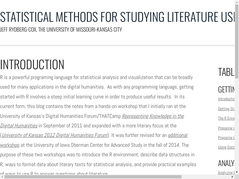 Preview of Studying literature in R