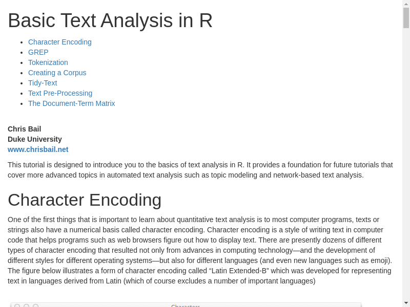 Preview of Basic text analysis