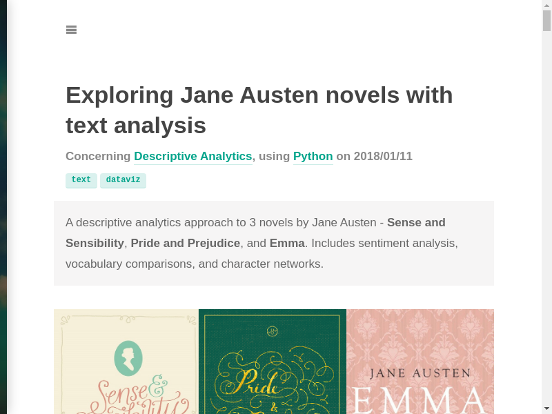 Preview of Exploring Jane Austen novels with text analysis