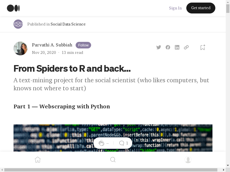 Preview of Spiders and web scraping