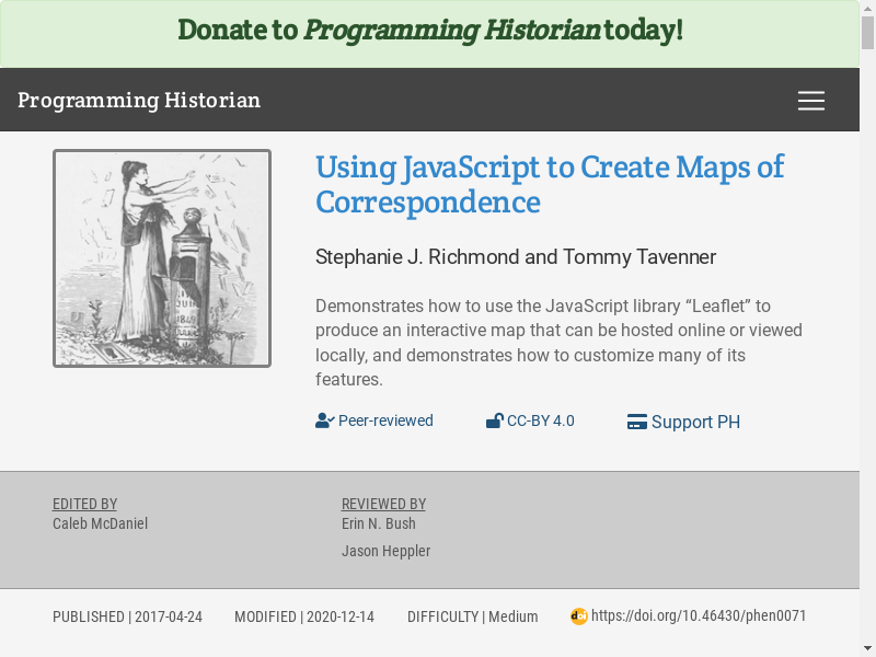 Preview of Interactive maps of correspondence